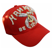 Parches decorativos de pedrería bordados de una y dos filas para sombrero Fez masónico hecho a mano, estilo Shriners, con apliques de joyería