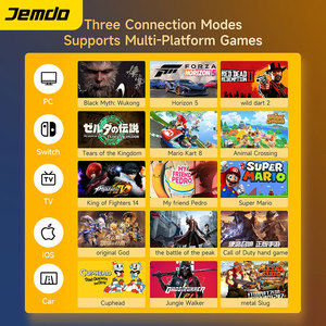 Jemdo kontroler Gamepad nirkabel, kontroler Gamepad nirkabel untuk PS4 Switch <span class=keywords><strong>PC</strong></span> dengan fitur vibrasi Motor kompatibel dengan semua platform - Product Image 6