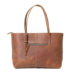 Sac à main bandoulière en cuir véritable pour femme, design pratique, finition premium, grande capacité, fermeture éclair souple, idéal pour le bureau et le quotidien - Product Image 2