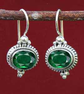 Pendientes de Esmeralda, Plata de Ley 925, Chapados en Oro, Bonitos, Regalo de Piedra de Nacimiento de Mayo para Mujer, Aniversario, Elegantes - Product Image 4