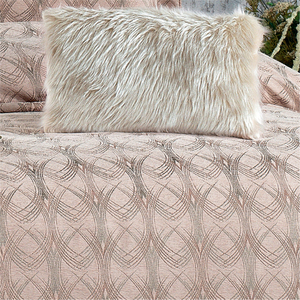 Guzide Podyum Dried Rose 4-Piece Customized Classic Luxury Home <b>Bedspread</b> <b>Set</b> 100% Chenille Organic Woven Striped Washable Anti- - Product Image 4