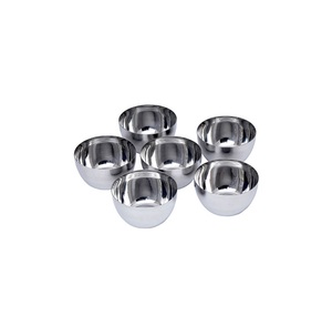 Hermoso tazón de servir de acero inoxidable hecho a mano superficie pulida acabado duradero mejora la comida elegante estilo de comedor - Product Image 3