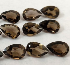 Cuarzo ahumado natural Corte de pera 3x5mm Facetado-Cuarzo ahumado de alta calidad Facetado - Product Image 2