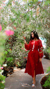 ชุดเดรสยูเครนสำหรับผู้หญิงชุดเดรสแฟชั่นปักลายระบายอากาศได้ดี - Product Image 4