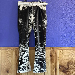 Premium Quality Factory Price Customized Logo Cowhide <b>Leather</b> <b>Pants</b> Fashion High Quality Custom <b>Men's</b> Heavyweight Casual <b>Pants</b> - Product Image 1