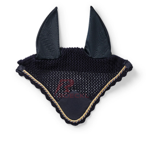 Gorro de mosca de ganchillo transpirable suave, cubierta de oreja lavable ligera para caballos, capó de oreja ecuestre fabricado en Pakistán - Product Image 4