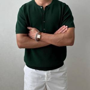 Wholesale High Quality Casual Regular Fit <b>Long</b> <b>Sleeve</b> <b>Henley</b> T-Shirt Lyocell Cotton Canvas Blank Solid Eco-Friendly Best Price - Product Image 2