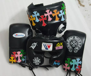 ชุดมวย MMA หนังวัวแท้ พร้อมสายรัดแบบตะขอเกี่ยว ถุงมือหนา 4 ชั้น ซับเหงื่อ บรรจุภัณฑ์แบบกำหนดเอง สำหรับผู้ใหญ่ - Product Image 1