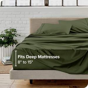 Full Sheet Set in Cypress - Luxury 1800 Ultra-Soft Microfiber Full Bed Sheets - 4 Piece Set - <b>Bedding</b> Sheets & Pillowcases - Product Image 4