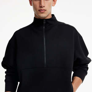 La mejor sudadera de algodón de tela, sudadera Lisa personalizada, sudaderas con capucha de media cremallera personalizadas, sudadera - Product Image 4