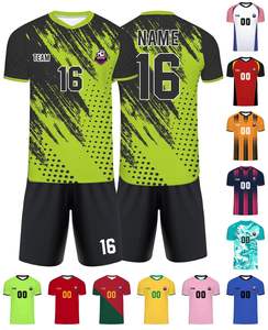 Uniforme de football pour hommes, chemises et shorts en maille, ensemble de football élégant avec nom d'équipe personnalisé, nom et numéro de joueur avec logo, nouvel arrivage - Product Image 6