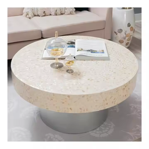 ม็อบแบบฝังโต๊ะโต๊ะกาแฟแบบฝังพื้นทำจากมุกหรูหราเฟอร์นิเจอร์และของตกแต่งบ้าน - Product Image 6