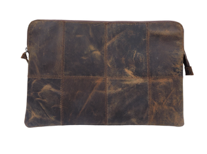 Étui pour ordinateur portable et tablette en cuir véritable de qualité supérieure avec fermeture à glissière à la main pochette technique sac d'affaires personnalisé - Product Image 2