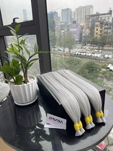 Extensiones de cabello a granel rubio ceniza colores 28 pulgadas 100% cabello virgen vietnamita de alta calidad - Product Image 6