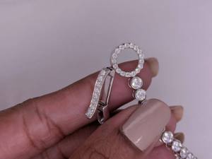 4.50 Ct Round Cut Lab Grown Diamond Bezel Set Tennis <b>Bracelet</b>, Solid 14k White Gold Diamond <b>Bracelet</b>, Wedding gift For Women's - Product Image 4