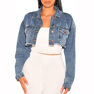 2025 New Arrivals High Quality Long Sleeve <b>Button</b> Women Vintage Denim Jacket Winter Women Demin Jackets for Women - Product Image 5