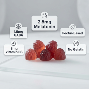 Integratore Alimentare in Gommose per il Sonno ad Alta Purezza, 2.5mg Melatonina, GABA, Vitamina B6, a Base di Pectina, Senza Gelatina, Scadenza 24 Mesi - Product Image 2