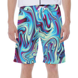 Pantalones cortos de natación de lona para hombre de diseño personalizado pantalones cortos de playa informales de última moda con decoración de patrón y bolsillos talla 6XL - Product Image 1