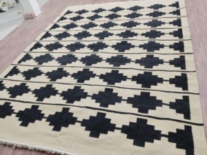 พรมขนสัตว์แบบถักมือสีฟ้าสวยทันสมัยพรมสำหรับห้องนั่งเล่นหรูหรา8x10 farsh-E dastbaaf 9x12 10x14สไตล์อธิษฐาน - Product Image 2