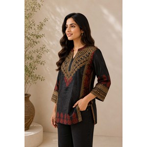 Nayantara Zareen <b>Women's</b> <b>Black</b> Short <b>Tank</b> <b>Top</b> - Product Image 4