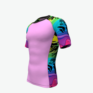 Rash guard for men's <b>Design</b> <b>Custom</b> Printed Rash Guard Moisture Wicking Rash Guards Men's <b>Compression</b> - Product Image 2