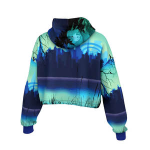 Precio de Venta caliente Sudaderas con capucha recortadas Mujeres Precio al por mayor Sudaderas con capucha recortadas de impresión de gran tamaño En stock Sudaderas con capucha recortadas Mujeres - Product Image 3