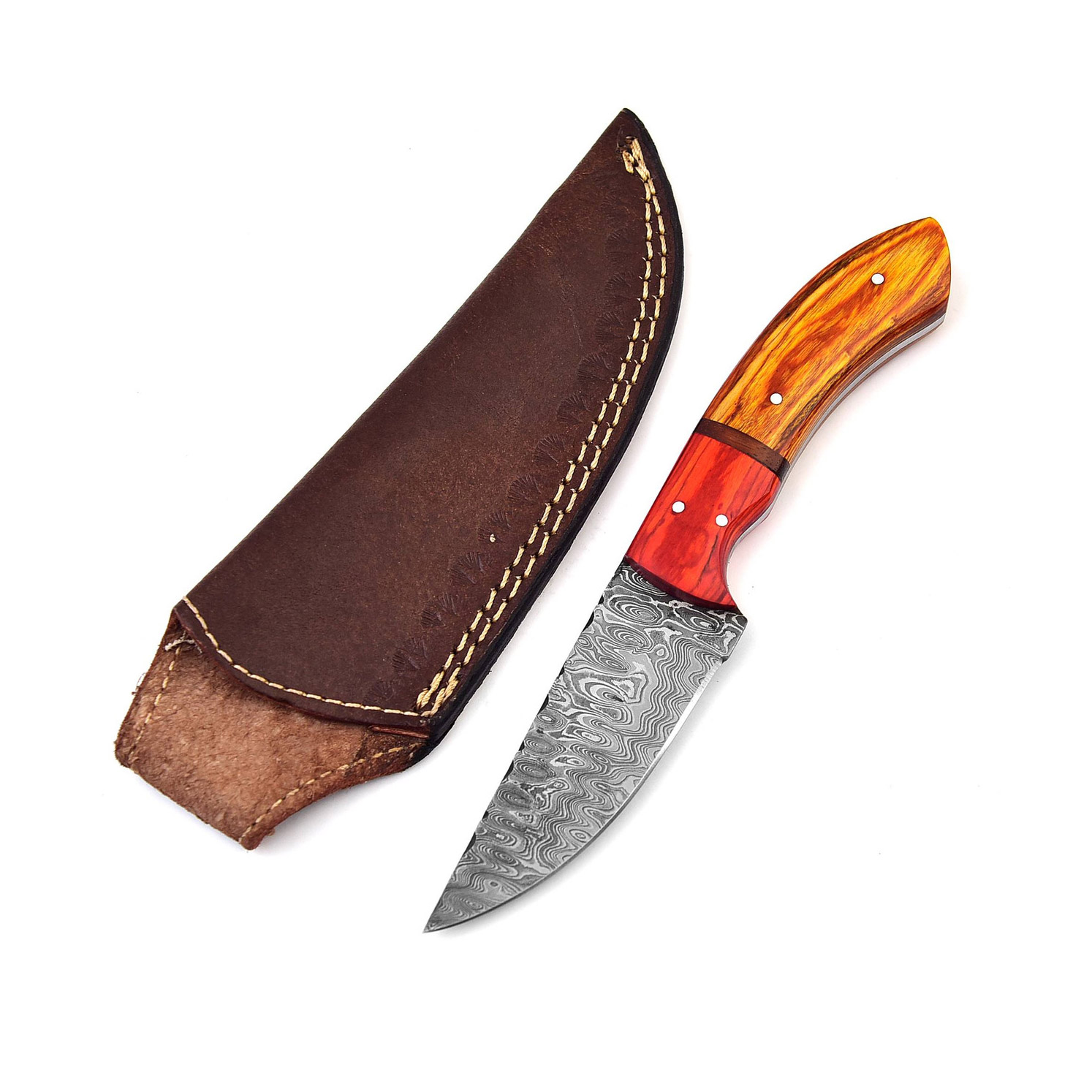 Stained Pakkawood with Wood Insert / Brown Sheath