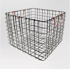 Panier de rangement en fil métallique personnalisé en usine Panier de rangement en fil métallique en treillis métallique pour le stockage - Product Image 4