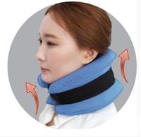 Attelle de traction cervicale gonflable en mousse pour le cou, dispositif de soutien pour usage domestique OEM YHMEDICAL YH-TN01 BLEU Garantie 1 an