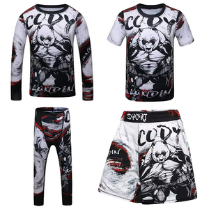Los hombres de manga larga usan protectores de erupción MMA de alta calidad a la venta diseño de sublimación personalizado adultos Fitness Rash ropa para correr - Product Image 3