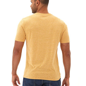 เสื้อยืดผ้าแคนวาสทรงสลิมฟิตเบลล่า + เสื้อยืดสีเหลืองคอกลมผ้าถักสีเหลืองมัสตาร์ดเสื้อยืดผ้าฝ้ายผสมสีเหลือง - Product Image 5