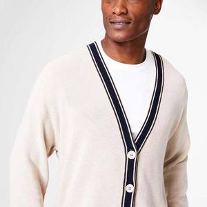 Suéter Cárdigan de Punto Vintage con Botones para Hombre, Transpirable, para Otoño, Precio al por Mayor, Lana y Algodón de Alta Calidad - Product Image 3