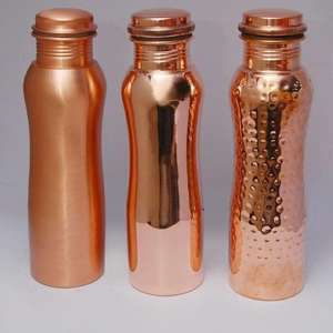 Bouteille d'eau en cuivre de conception classique avec couvercle étanche pour le yoga, le camping et les étudiants à bas prix - Product Image 2