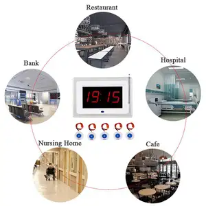 DAYTECH 1 Receiver 15 Waterproof Transmitter Button Wireless Waiter Service Calling System For Restaurant