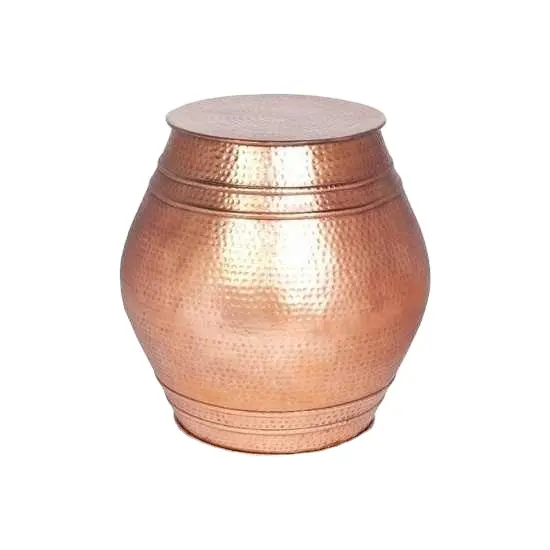 Hammered Copper Sitting Drum Garten hocker Hot Sale Dekorativer Wohnzimmer hocker und maßge schneiderte Größe günstigen Preis Hocker