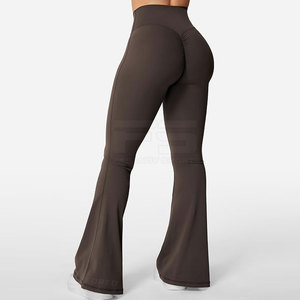 Fashion <b>Women</b> Flare Leggings Spandex Nylon High Rise <b>Stretch</b> <b>Trousers</b> For Yoga Training High Waist Fitness Wear <b>Women</b> Legging - Product Image 5