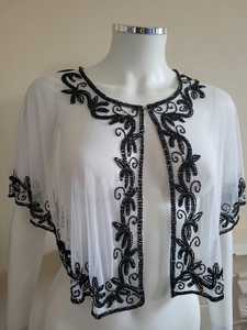 Capelet Soft <b>Capes</b> Lace Sequin Beaded Wedding Shawl Woman Bolero <b>Lady</b> Sexy Wedding Party Cover up Dress Accessory Cloak - Product Image 3