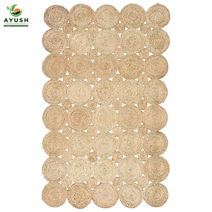 Alfombra de Yute y Algodón Hecha a Mano, Material Hipoalergénico y Suave, Ecológica, Lavable, para Dormitorio y Sala de Estar - Product Image 4