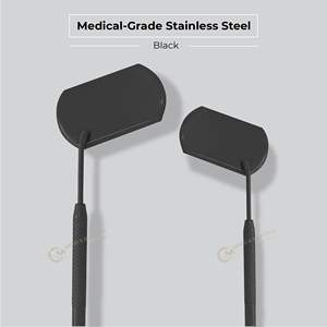 Grand miroir de maquillage à long manche de qualité supérieure bel outil cosmétique avec motif carré personnalisé Logo personnalisé - Product Image 5