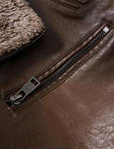 ผู้ผลิต OEM ODM เสื้อแจ็คเก็ตหนังผู้ชายคุณภาพสูง เสื้อแจ็คเก็ตหนังแท้ระดับพรีเมียมสำหรับผู้ชาย เสื้อโค้ทสำหรับขี่มอเตอร์ไซค์ ให้ความอบอุ่นในฤดูหนาว - Product Image 5