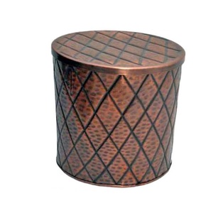 Copper Antique Finishing Luxurious Style Sitting <b>Stool</b> Aluminium Metal Non <b>Folding</b> <b>Stool</b> Handcrafted Decorative Sitting <b>Stool</b> - Product Image 6