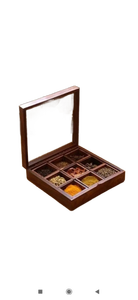 Boîte à épices en bois naturel personnalisée de la meilleure qualité, fabriquée à la main, pour hôtel restaurant à domicile en provenance d'Inde. - Product Image 4