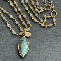 Pendentif en pierre précieuse Labradorite fait main en métal laiton 8 à 16mm en forme de poire Designer tendance Bijoux faits à la main pour cadeau d'anniversaire et elle