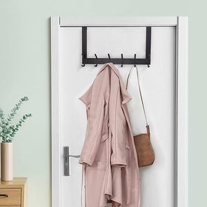 Heavy Duty Black Metal Door <b>Hook</b> Coat Robe Hats Clothes <b>Towels</b> Hanging Bathroom Organiser Rack Iron Door Hanger Holder - Product Image 1