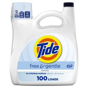 Detergente líquido para ropa Tide Free & Gentle, 132 floz, 100 cargas - Product Image 4
