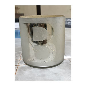 Mercury <b>Alphabet</b> Glass for <b>Candles</b> Soft with Gold Foil Home Decor Glass at Best Price - Product Image 4