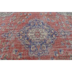 พรมตุรกีขนาดใหญ่พิเศษ 8.2x12 ฟุต (251x366 ซม.) พรมขนสัตว์ลายพรางสีแดงวินเทจ - Product Image 5