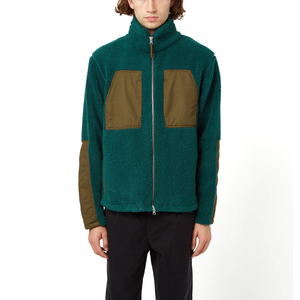 Veste polaire personnalisée en usine à col montant pour hommes veste polaire Sherpa brodée avec fermeture éclair - Product Image 1