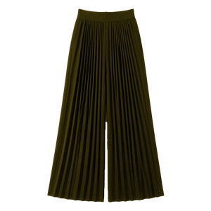 Pantalon Palazzo Élégant Ample pour Femme, Taille Mi-Haute, en Dentelle, Anti-Plis, Respirant, Séchage Rapide, en Polyester, Coupe Large, Formel, d'Été, avec Boutons - Product Image 3