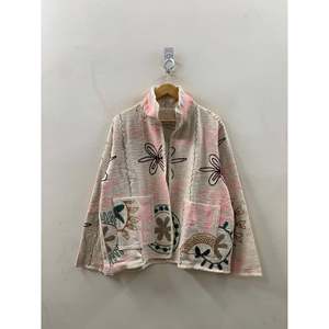 Veste Bagh en tissu respirant couleur ivoire pour le printemps - Product Image 1